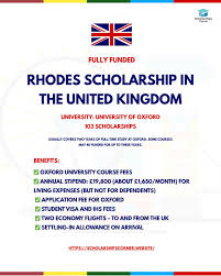 Rhodes Scholarship 2026 in UK University of Oxford