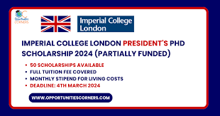 President’s PhD Scholarships 2026-27 at Imperial College London