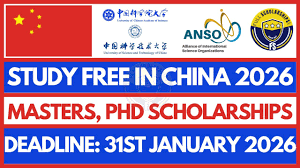 FullyFunded Scholarship ANSO 2026 in China