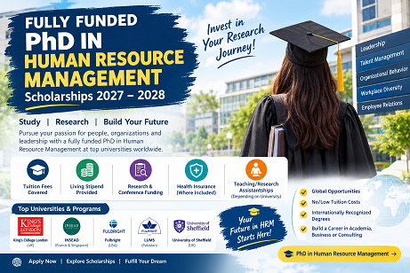 Fully Funded PhD Scholarship in Human Resource Management 2027–2028